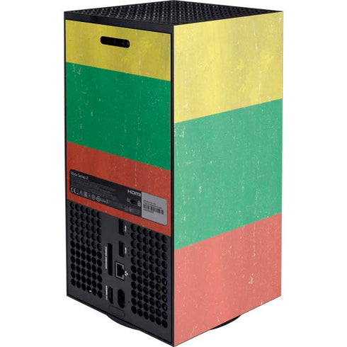 Lithuania Flag Distressed XBox Series X Digital Edition Console Skin
