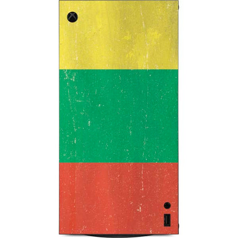 Lithuania Flag Distressed XBox Series X Digital Edition Console Skin