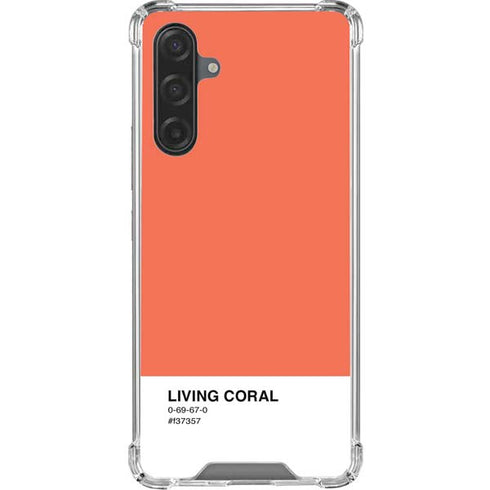 Living Coral Galaxy A17 Clear Case