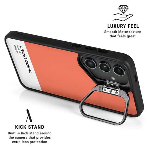 Living Coral Galaxy S24 Plus Kickstand Case