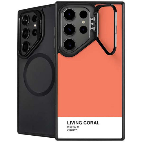 Living Coral Galaxy S25 Ultra Kickstand Case