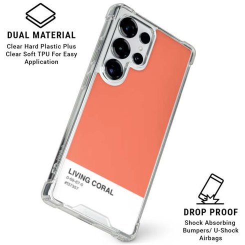 Living Coral Galaxy S25 Ultra Clear Case
