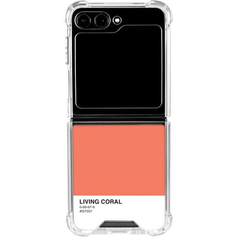 Living Coral Galaxy Z Flip5 5G Clear Case