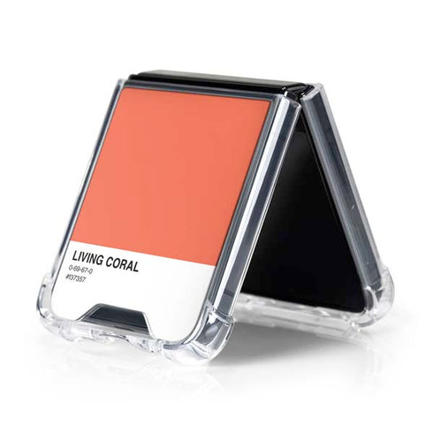 Living Coral Galaxy Z Flip5 5G Clear Case