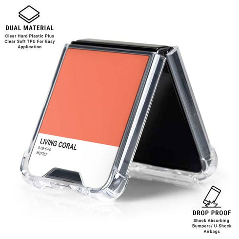 Living Coral Galaxy Z Flip6 Clear Case