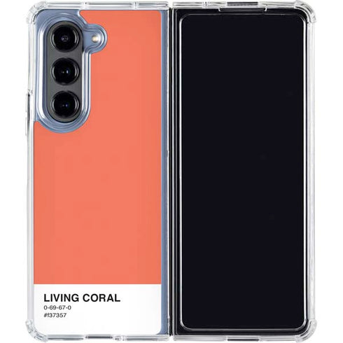 Living Coral Galaxy Z Fold5 5G Clear Case