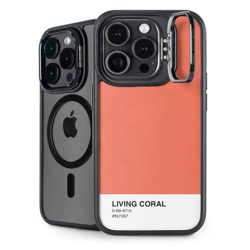 Living Coral iPhone 15 Pro Max Kickstand Case