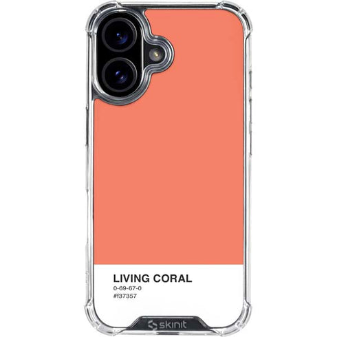 Living Coral iPhone 16 Clear Case
