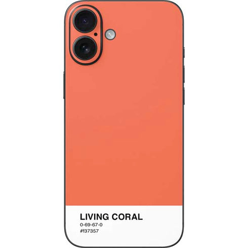 Living Coral iPhone 16 Plus Skin