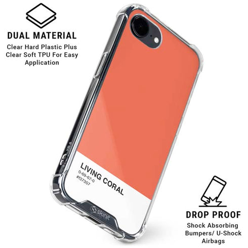 Living Coral iPhone 16e Clear Case