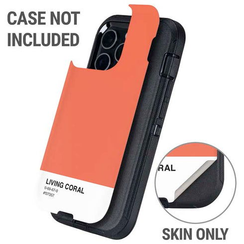 Living Coral Otterbox Defender iPhone Skin