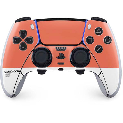 Living Coral PS5 DualSense Edge Pro Controller Skin