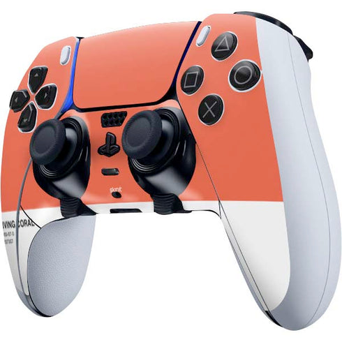 Living Coral PS5 DualSense Edge Pro Controller Skin