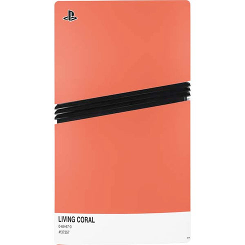 Living Coral PS5 Pro Console Skin