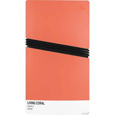 Living Coral PS5 Pro Console Skin
