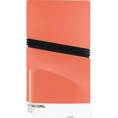 Living Coral PS5 Pro Disk Console Skin