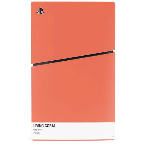 Living Coral PS5 Slim Digital Edition Console Skin
