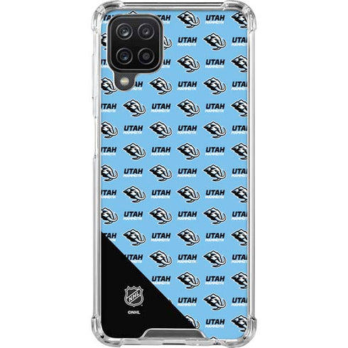NHL Utah Mammoth Logo Pattern Galaxy A12 Clear Case