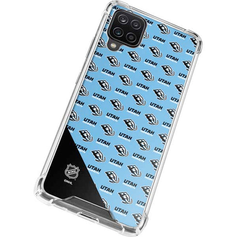 NHL Utah Mammoth Logo Pattern Galaxy A12 Clear Case
