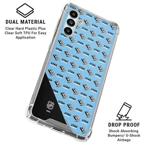 NHL Utah Mammoth Logo Pattern Galaxy A13 5G Clear Case