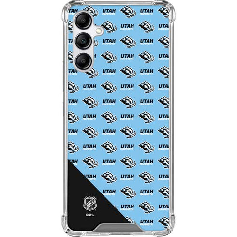 NHL Utah Mammoth Logo Pattern Galaxy A14 5G Clear Case