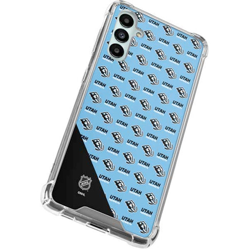 NHL Utah Mammoth Logo Pattern Galaxy A14 5G Clear Case