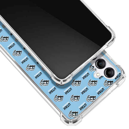 NHL Utah Mammoth Logo Pattern Galaxy A14 5G Clear Case