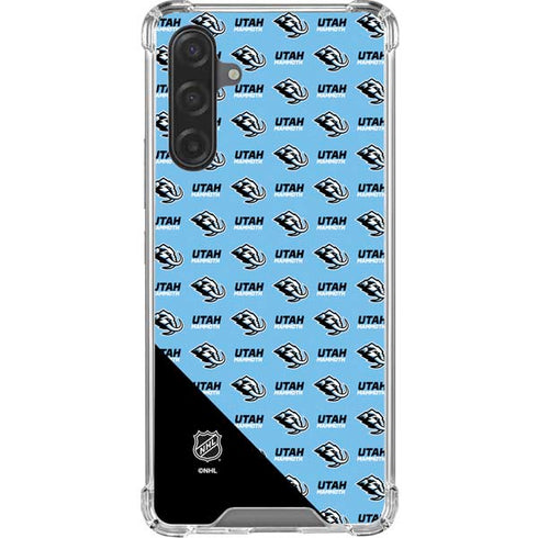 NHL Utah Mammoth Logo Pattern Galaxy A17 Clear Case
