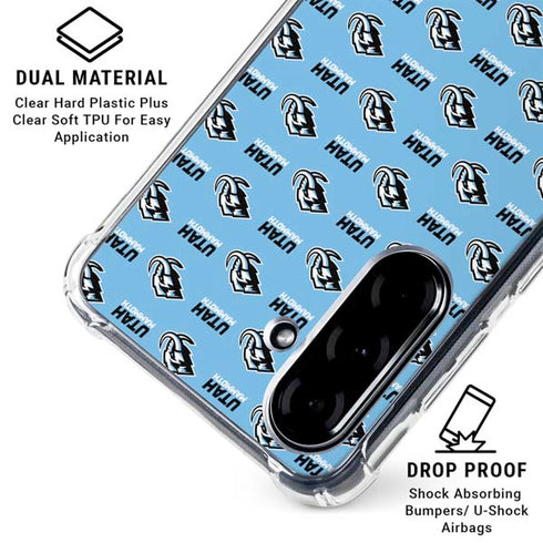 NHL Utah Mammoth Logo Pattern Galaxy A36 5G Clear Case