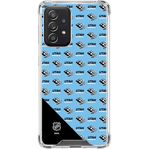 NHL Utah Mammoth Logo Pattern Galaxy A52 5G Clear Case