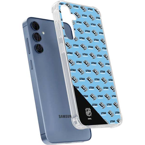 NHL Utah Mammoth Logo Pattern Galaxy A55 5G Clear Case