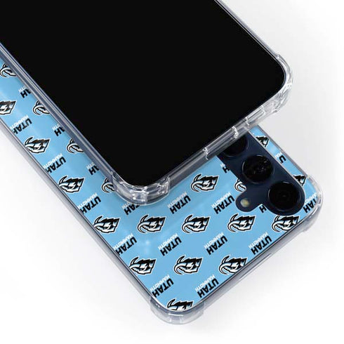 NHL Utah Mammoth Logo Pattern Galaxy A55 5G Clear Case