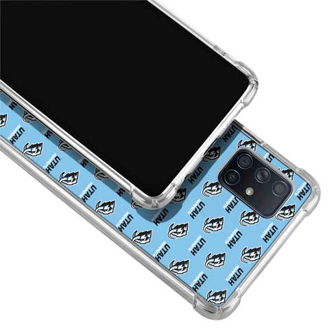 NHL Utah Mammoth Logo Pattern Galaxy A71 5G Clear Case