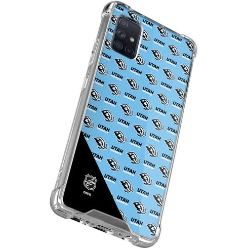 NHL Utah Mammoth Logo Pattern Galaxy A71 5G Clear Case