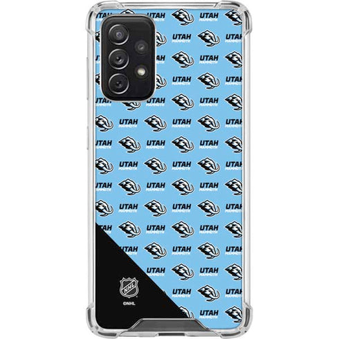 NHL Utah Mammoth Logo Pattern Galaxy A72 5G Clear Case