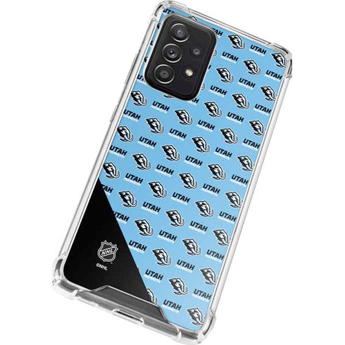NHL Utah Mammoth Logo Pattern Galaxy A72 5G Clear Case