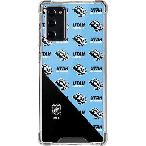 NHL Utah Mammoth Logo Pattern Galaxy Note20 5G Clear Case