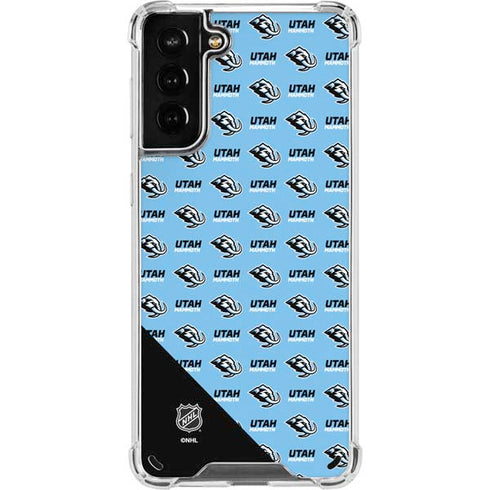 NHL Utah Mammoth Logo Pattern Galaxy S21 Plus 5G Clear Case