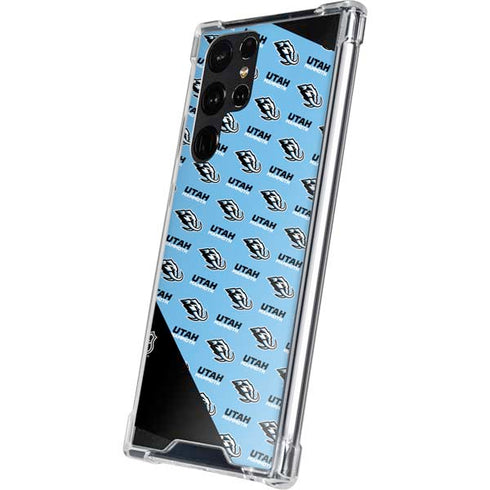 NHL Utah Mammoth Logo Pattern Galaxy S22 Ultra Clear Case