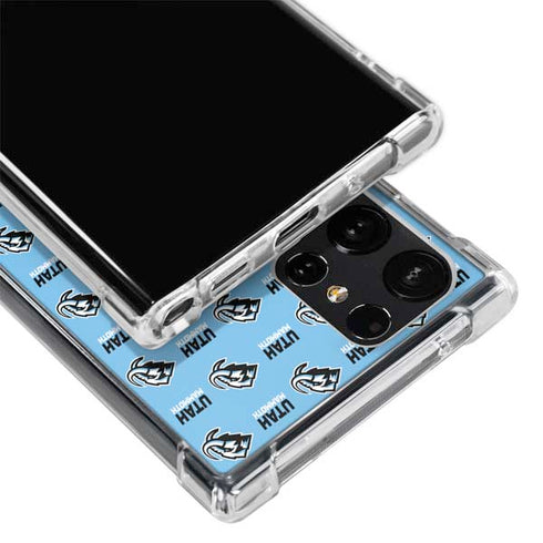 NHL Utah Mammoth Logo Pattern Galaxy S22 Ultra Clear Case