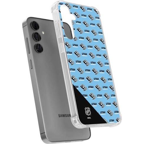 NHL Utah Mammoth Logo Pattern Galaxy S24 Plus Clear Case