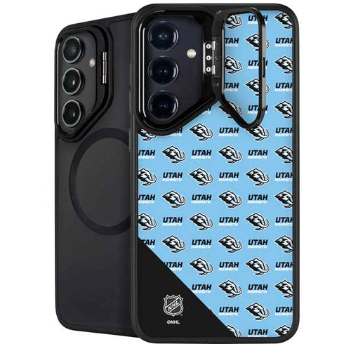 NHL Utah Mammoth Logo Pattern Galaxy S24 Plus Kickstand Case