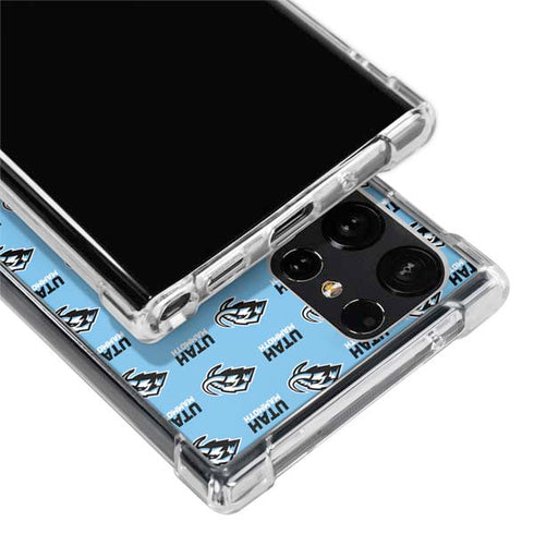 NHL Utah Mammoth Logo Pattern Galaxy S24 Ultra Clear Case