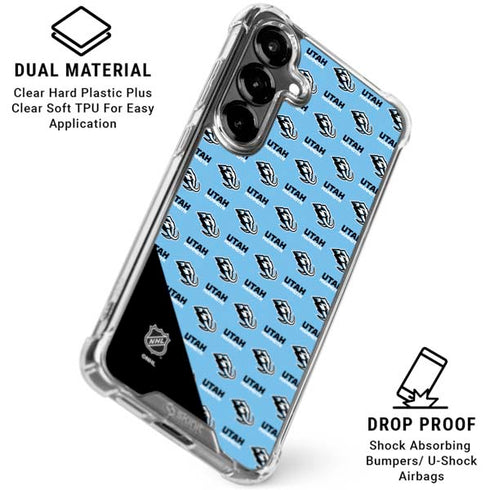NHL Utah Mammoth Logo Pattern Galaxy S26 Plus Clear Case