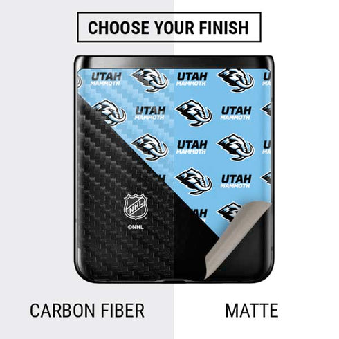 NHL Utah Mammoth Logo Pattern Galaxy Z Flip Skin