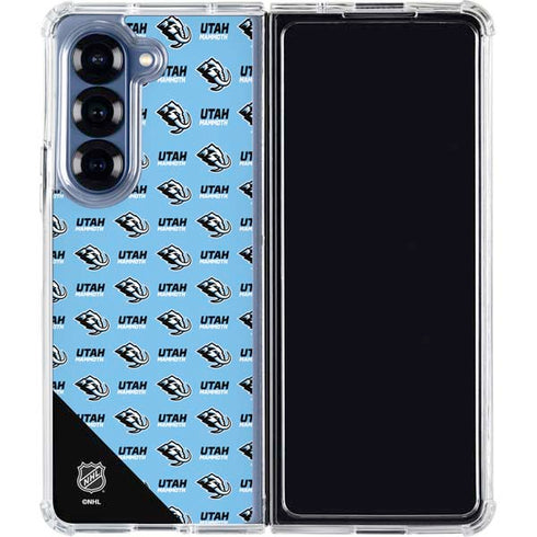 NHL Utah Mammoth Logo Pattern Galaxy Z Fold7 Clear Case