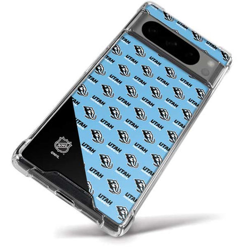 NHL Utah Mammoth Logo Pattern Google Pixel 8 Pro Clear Case