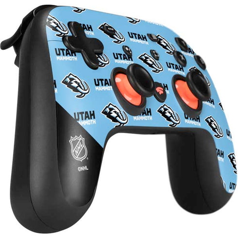 NHL Utah Mammoth Logo Pattern Google Stadia Controller Skin