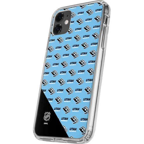 NHL Utah Mammoth Logo Pattern iPhone 11 Clear Case