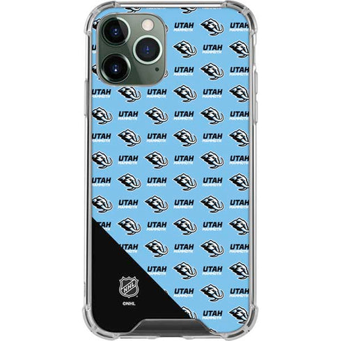 NHL Utah Mammoth Logo Pattern iPhone 11 Pro Max Clear Case